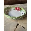Lanzarin Ceramiche Strawberry Bowl Rare Weave Basket Ceramic Handmade Italy