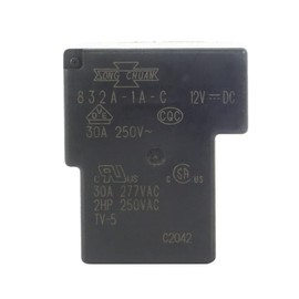 832A-1A-C 12VDC 30A 277VAC T90 Automotive Relay 4 Pins with PCB Terminal SPNO Flux Tight