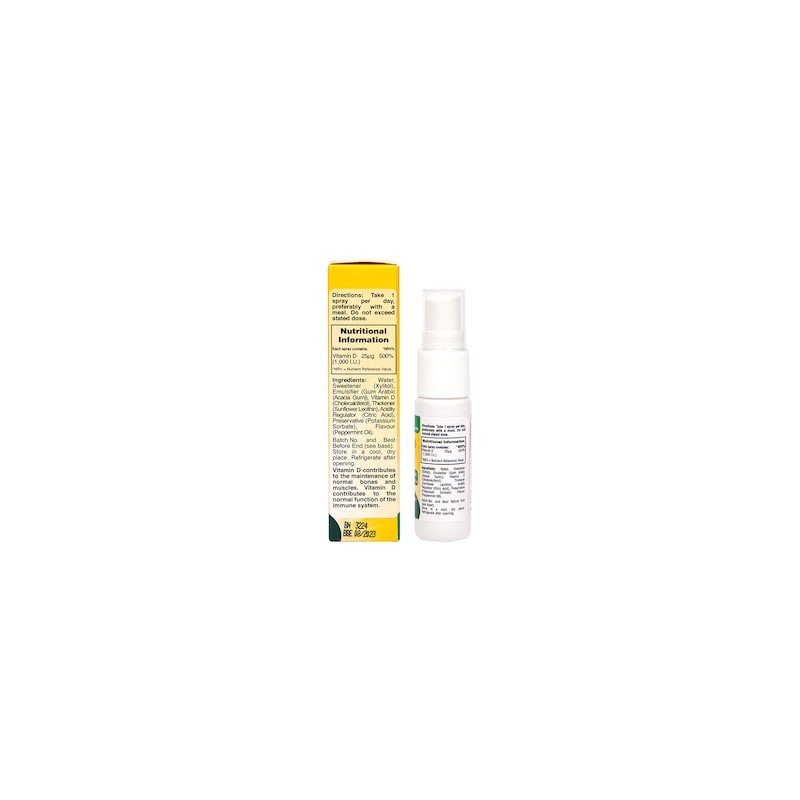 Holland & Barrett Vitamin D Spray 1000 I.U 25ug Peppermint