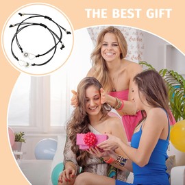 NJCXOLA Pack of 2 Gift for Friends/Sister/Mother/Daughter, Heart-Shaped Stainless Steel Bracelet, Friendship Bracelet, Mother's Day, Birthday Gift for Mother, Daughter, Friend, Sister