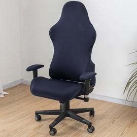 ateena Gaming Chair Cover Chair Cover Racing Washable Armrest Cover Gaming Chair Cover Elastic Material (Navy)