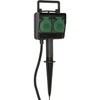 Brennenstuhl Garden Socket / Outdoor Socket 2-Way with Ground Spike