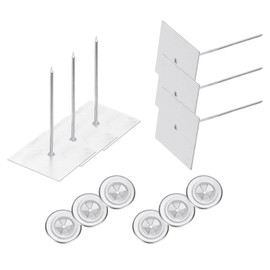 PATIKIL 70mm Self Stick Insulation Pins, 50Sets 2in Self Locking Washers Aluminum Insulation Hangers Cap Round Washers for Foam Board Wall Floor Ceiling