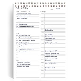 24-Hour Daily Hourly Planner with To-Do List & Priorities - 6.5" x 9.8" Schedule Planner Organizer for Office, School, Family