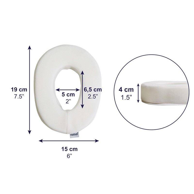 KMINA Piercing Pillow, Ear Pillow with Hole Side Sleepers, Adjustable
