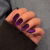 SXVME Uñas Postizas de Presión Negras Y Moradas con Forma