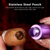 Purple KEENSUN 2-in-1 Cigar Draw Enhancer & 9mmCutter Punch Portable