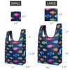 allydrew JoliBag Nylon Reusable Grocery Bag, 2 Pack, Colorful Fish,