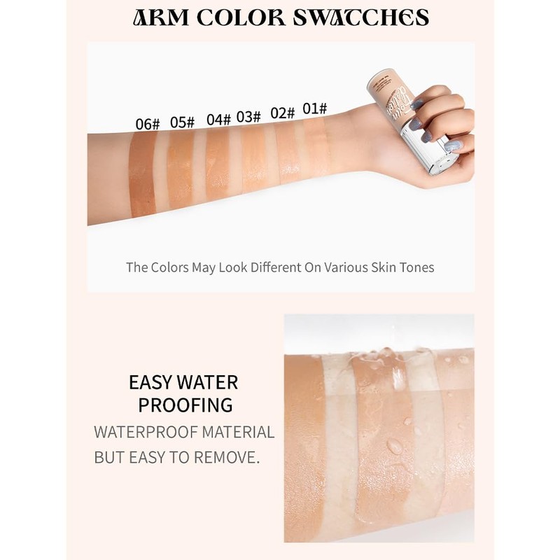 Nekoogirl Foundation,Matte Foundation Concealer Full Coverage,Natural,Oil-Control &Waterproof Foundation Makeup For