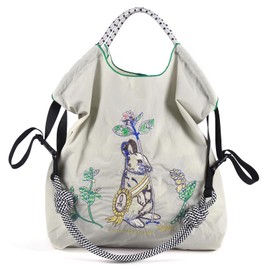 Ball&Chain Women Stylish Embroidered Tote Bag -Ideal Birthday Gift, Perfect Companion for Shopping, Travel, and Beach. (White, Medium)