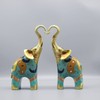 sugutee Good Luck Elephant Decor for Home, Large Gold Elephant