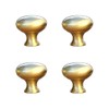 Tiazza 4pcs Solid Brass Knobs Antique Cabinet Drawer Small Pulls