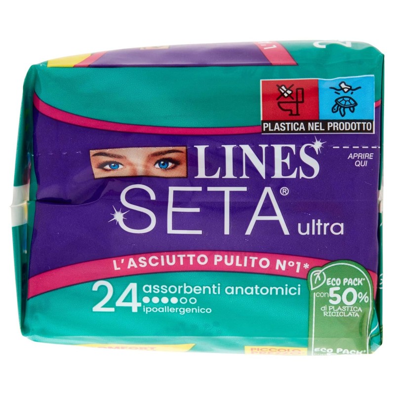 Lines Silk Assortment Ultra Anatomical Pack of 24