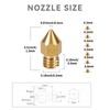 32 Pcs 3D Printer Nozzle Kit with MK8 Brass Nozzles