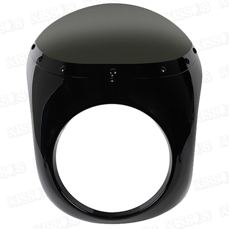 Bike Cafe Racer Front Cowl Rocket Bikini Universal (Black/Smoke Glass)