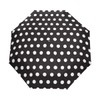 White And Black Polka Dot Umbrella Auto Open Close Folding