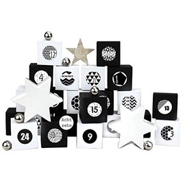 Papierdrachen 24 Advent calendar boxes - with number stickers - 24 colorful boxes for you to craft for yourself - black and white design