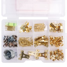 HongWay Hongway 276pcs Picture Hanging Kit, Picture Hangers, Heavy Duty Frame Hooks Assortmentwith Nails, Hanging Wire, Screw Eyes, D Ring and Sawtooth Hardware for Frames Mounting