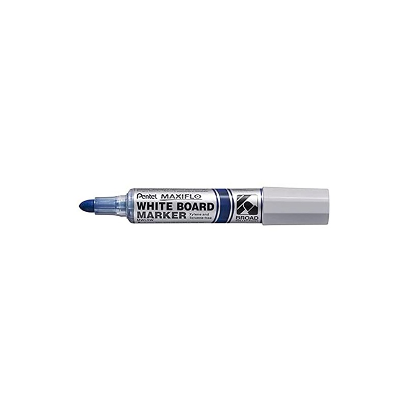Pentel Maxiflo Broad Point Liquid Ink Dry Wipe Marker Blue