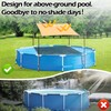 Above Ground Pool Shade Canopy with Steel Frame, 10'x10' 95%