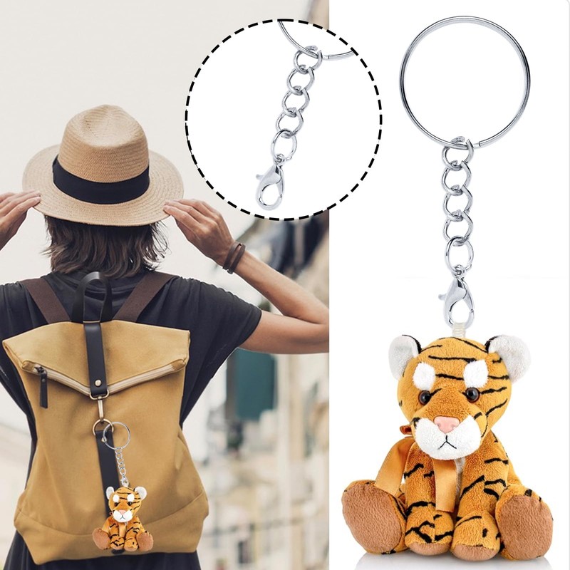 Key Ring with Chain Lobster Clasp 70 Pieces Key Ring