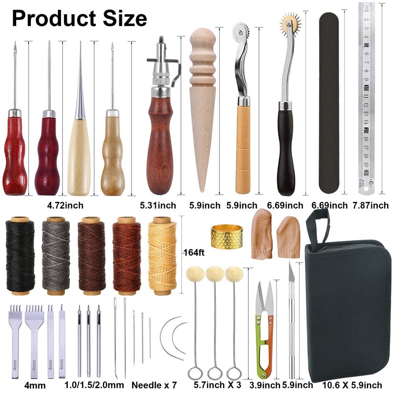 Leather Tool, DIY Leather Tool Set, Leather Sewing Set with