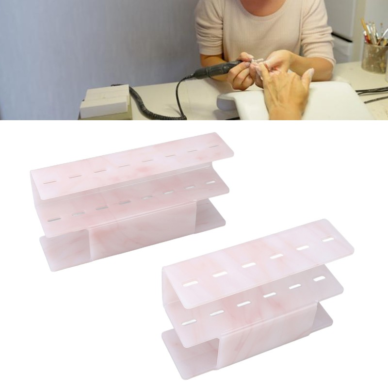 2Pcs Tweezers Organizer Rack 6 Holes and 8 Holes Plastic