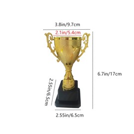 Jilukibo Plastic Gold Trophies Winner Award for Competitions, Award Trophy Cup for Sports Tournaments, Birthday Party Games, Achievements and Championships