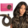 WENNALIFE Nano Bead Hair Extensions Human Hair, 50g 100s 16