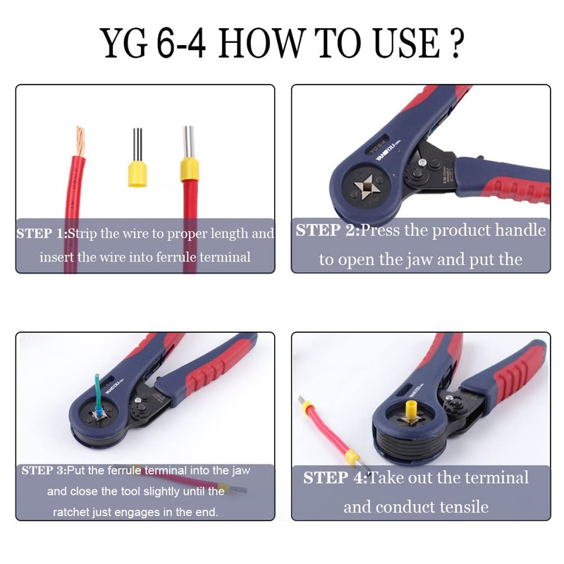 Yangoutool Herramienta de prensado de virolas: AWG 28-7, crimpadora de