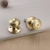 NCSEN Gold Door Knobs,Interior Door Knob with Lock,Coastal Style Satin