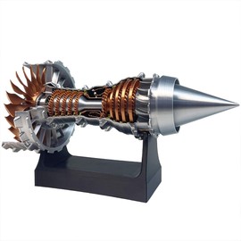 NEOLIAN Turbofan Engine Model Kit 11 inch Educational DIY Mini Jet Engine That Run Working Scale Small Engine Model for Adults