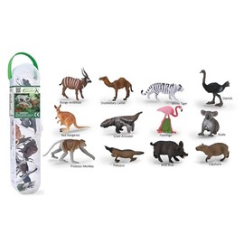 CollectA Box of Mini Wild Animals 3-12pcs Realistic Animal Figure Playset, Hand Finished Wildlife Models, Nature Playsets, Gifts For Toddlers & Kids, Age 3 Years Old +