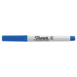 Sharpie 37003 Permanent Markers Ultra Fine Point Blue Dozen