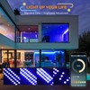 BEAMNOVA 100Ft Blue Commercial Storefront Lights Kit, Remote or Bluetooth