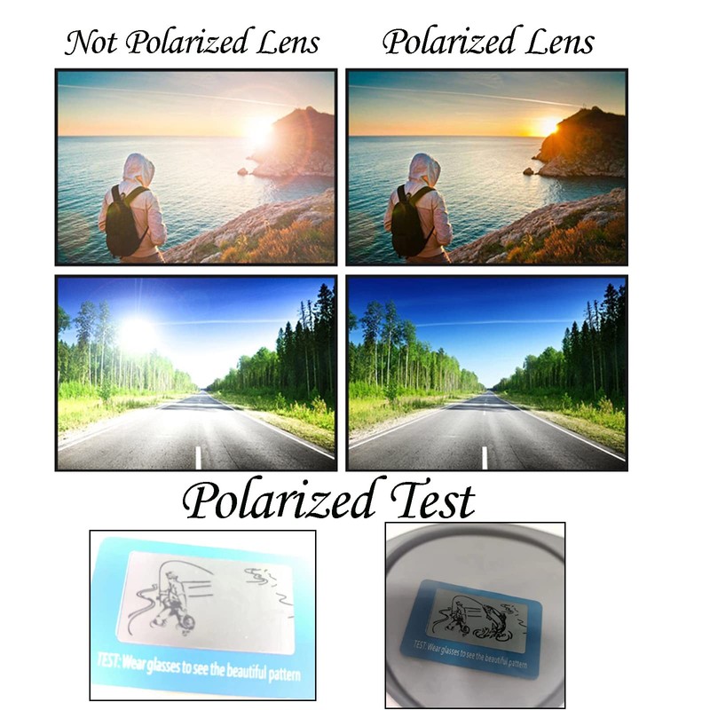 YAMEIZE Retro Polarised Sunglasses for Men and Women Vintage Rectangular