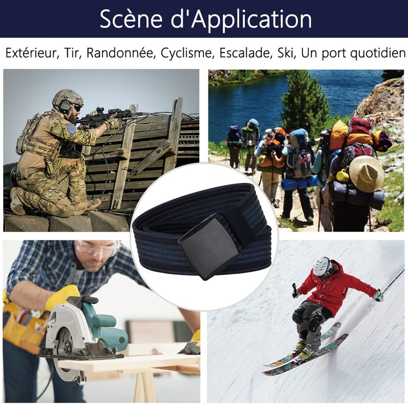 LionVII Men's Belt Plastic Buckle Military Webbing Fully Adjustable Work