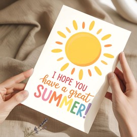 Podagree I Hope You Have A Cool Summer Hello Summer Tags End of School Year Cads Sunshine Hanging Cards for Birthday Party,School,Teacher Sun Party Favor Decoration
