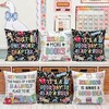 Tranqun 6 Pcs Composition Notebook Classroom Pillow Covers 18 x