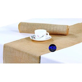 MDS 25 PCS 100% Natural Burlap Table Runners 12 x 72 Inch Rustic Farmhouse Country Vintage Boho Jute Runner for Wedding Home Summer BBQ's Coffee Tea Party Dinning Table Decorations - Natural