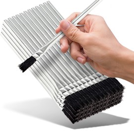 Acid Brushes - 48 Count 3/8 Inch Horsehair Acid Flux Brushes, Disposable Glue Brushes for Woodworking, Epoxy Brushes for Resin, Great for Crafting, Soldering, in The Home, and School, or Shop