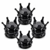 4-Piece Crown Rhinestone Tire Valve Stem Caps