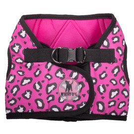 The Worthy Dog Printed Sidekick Cheetah Pink Harness, Pink, XXL
