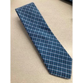Bloomingdale's The Men's Store Bloomingdale's 100% Silk Green Texture Plaid Neck Tie