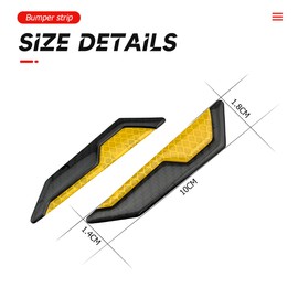 JNNJ Pack of 4 Carbon Fibre Car Door Edge Protectors, Car Door Edge Protection Stickers, Universal Car Bumper Guard, Anti-Scratch Protector, Trim Sticker for Trucks (Yellow)