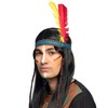 NET TOYS Trendy Indian Headband with Feathers – Colourful –
