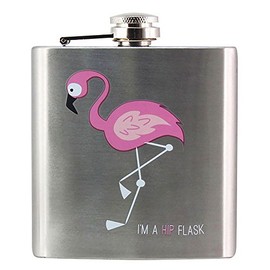 Stainless Steel Pink Flamingo Hip Flask