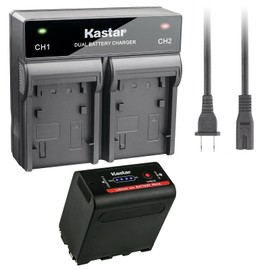Kastar 1 Pack Battery and Dual Rapid Charger for Sony NP-F980 Pro NP-F960 GV-A100 GV-A500 GV-A500E GV-A700 GV-D200 GV-D300 GV-D700 GV-D800 GV-D900 GV-HD700E EVO-250 DKC-FP3