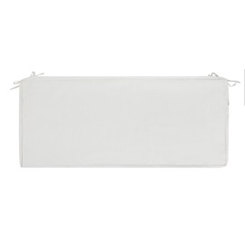 Magpie Fabrics Patio Bench/Swing Cushion Slip Cover 42 x 18 x 3 Inch, Water Resistant UV Protection Outdoor Furniture Loveseat Replacement Cushion Cover with Zipper (Recycled Cream White)