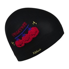 XBLUE XBL-6201-07 Happy Tomato Boucle Embroidered Mesh Swim Cap / 엑스블루 XBL-6201-07 해피토마토 부클 자수 메쉬 수모